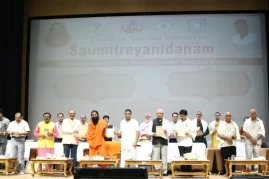 Acharya Balkrishna’s ‘Saumitreyanidanam’ unveiled at Patanjali University